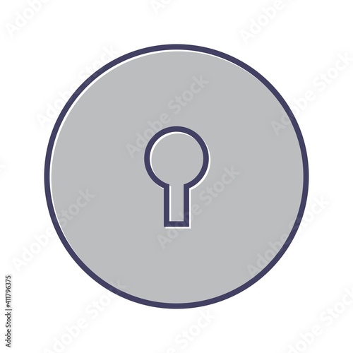 Unique icon of key hole
