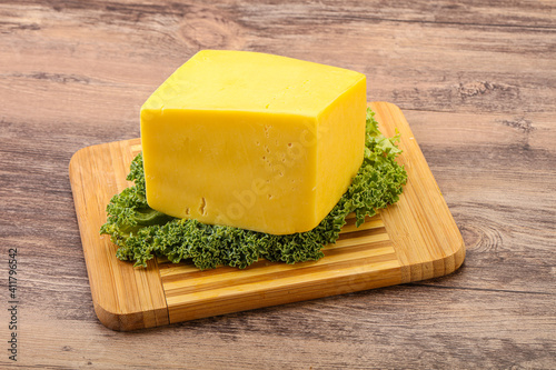 Yellow tilsiter cheese dairy product photo