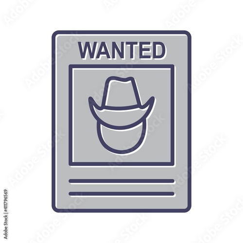 Unique Wanted Poster Line Vector Icon