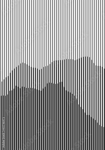Minimal 20s geometric design poster, vector template with primitive shapes