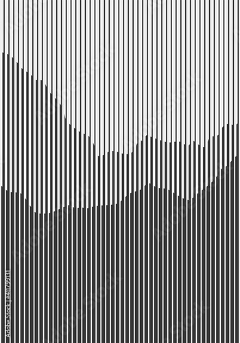Minimal 20s geometric design poster, vector template with primitive shapes