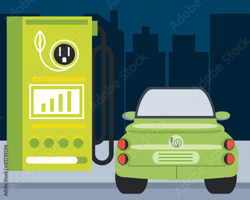 electric car electromobility station charging ecology zone