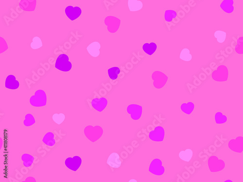 Hearts seamless pattern. Happy Valentine's Day. Background with hearts for greeting card, wrapping paper, promotional items and invitations. Vector illustration