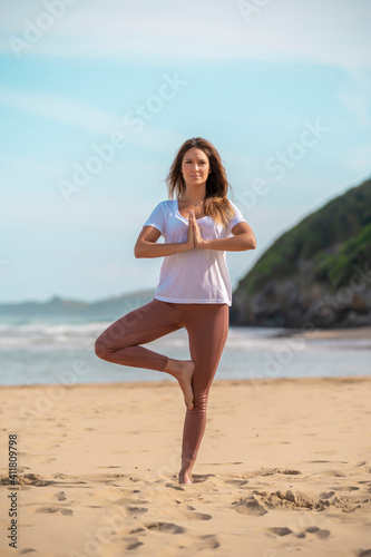 Yoga in the beach