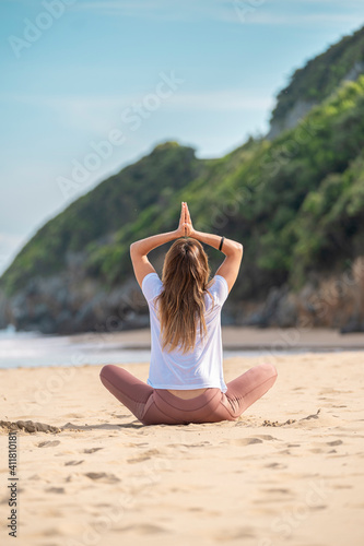 Yoga in the beach