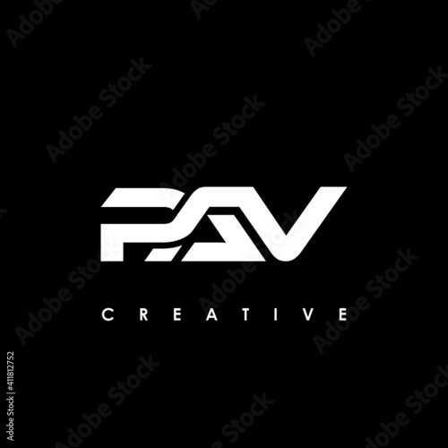 PAV Letter Initial Logo Design Template Vector Illustration