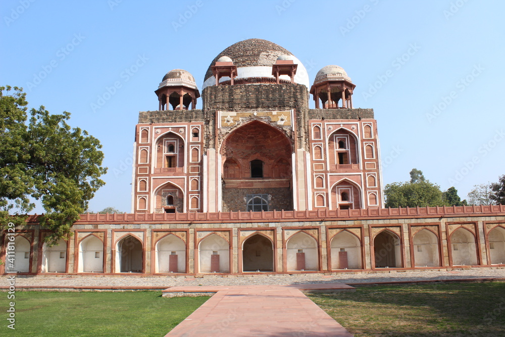 Restored Tomb of Abdul Rahim Khan I Khanan in Nizamuddin, Delhi, India