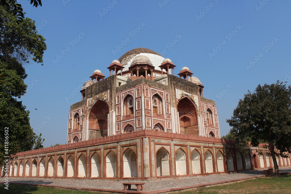 Restored Tomb of Abdul Rahim Khan I Khanan in Nizamuddin, New Delhi, India