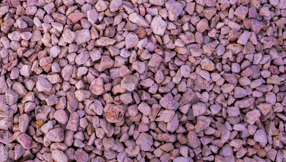 Stone background. blue gravel. Granite texture. The rocky road