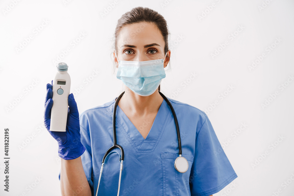 Young beautiful doctor woman wearing stethoscope Young beautiful doctor woman wearing stethoscope