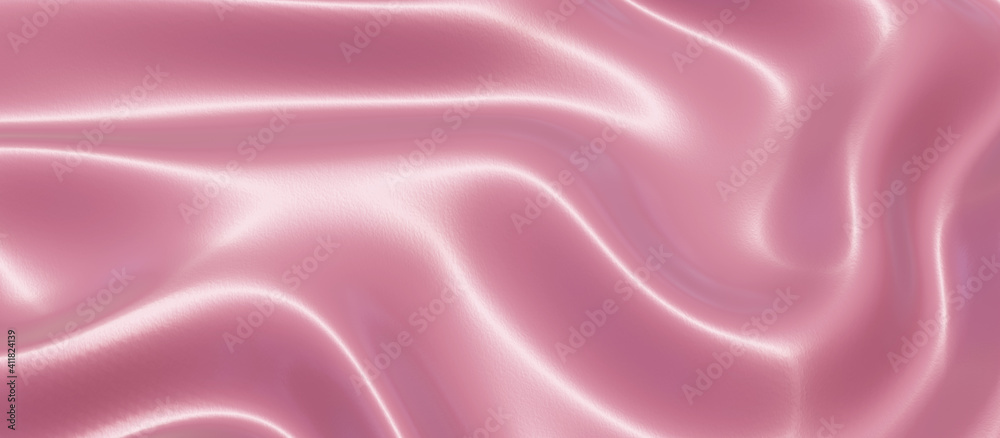 Pink texture of the satin silk textile fabric of luxury elegant pink color  for background and copy space ilustração do Stock