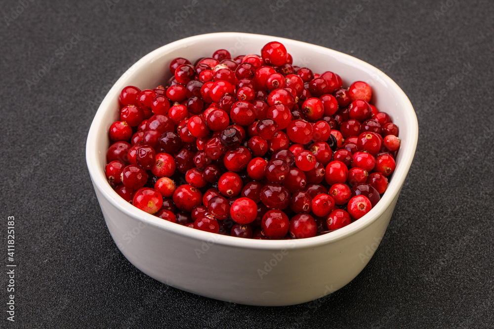 Sweet and tasty cranberry in the bowl Sweet and tasty cranberry in the bowl
