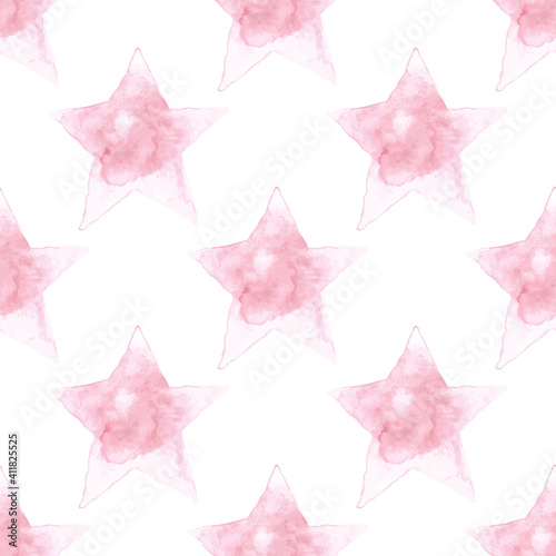 Watercolor stars seamless p...
