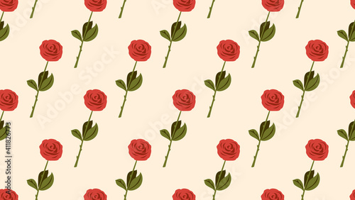 Roses romantic seamless pat...