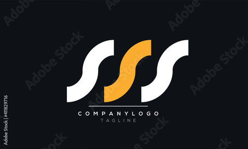 Abstract Letter Initial SSS Vector Logo Design Template