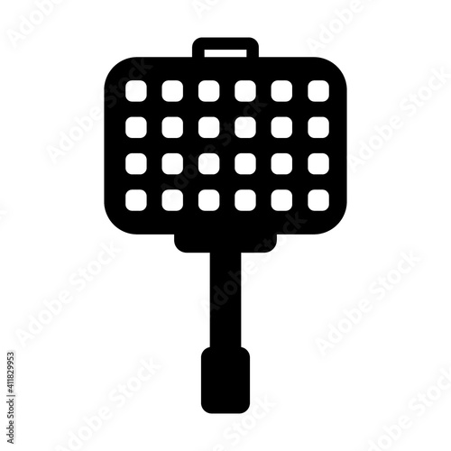 Waffle-iron icon. Belgian simple waffle-iron vector icon for web design on white background