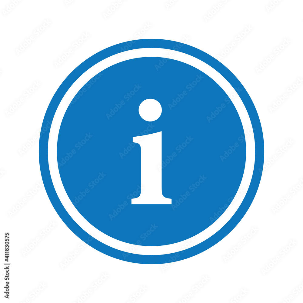 Vector blue circle sign - Information symbol. Isolated on white background. Vector blue circle sign - Information symbol. Isolated on white background.