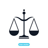 law firm icon. scale symbol template for graphic and web design collection logo vector illustration