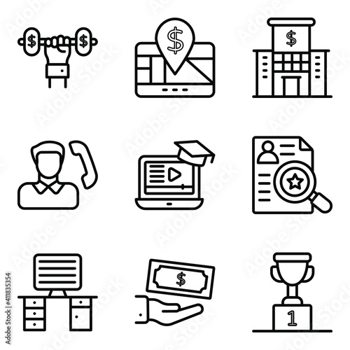 Seo and Web Linear Icons Pack 