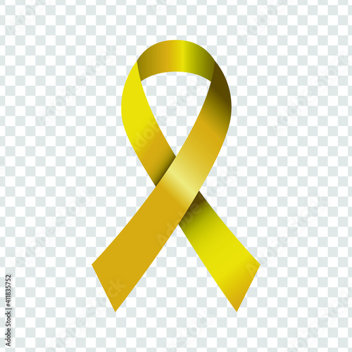 Yellow loop emblem. Protest symbol. Editable vector.