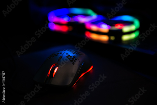 Gaming Mouse With RGB Led Lights in Background © Donatas Dabravolskas