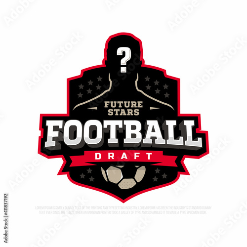 Modern professional sport emblem for soccer and football