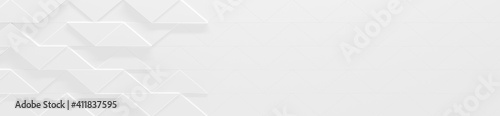 Wide White Triangle Background With Copy Space (Website Header) (3D Illustration)