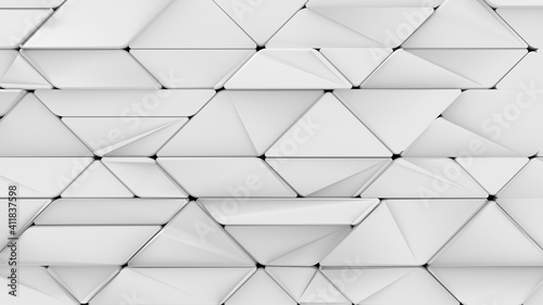 White Sci-fi Futuristic Background (3d Illustration)