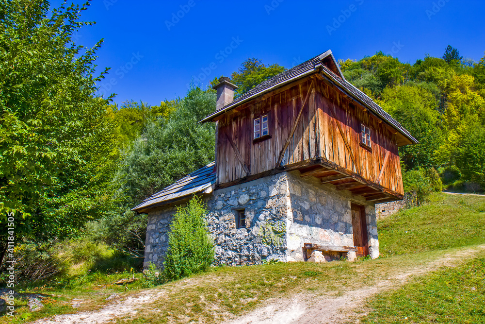 Old traditional wooden house in Serbia Old traditional wooden house in Serbia