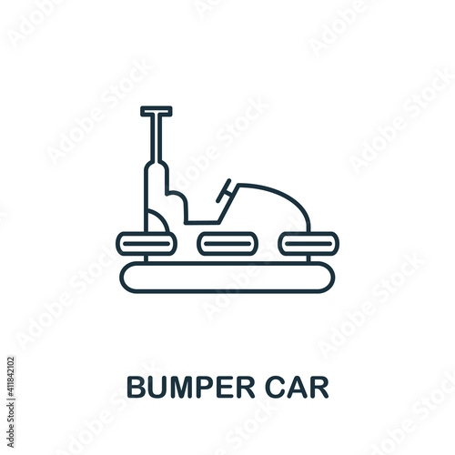 Bumper Car icon. Simple element from amusement park collection. Creative Bumper Car icon for web design, templates, infographics and more