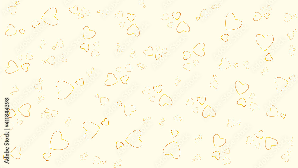 Abstract cream background with gold love