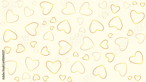 Abstract cream background with gold love