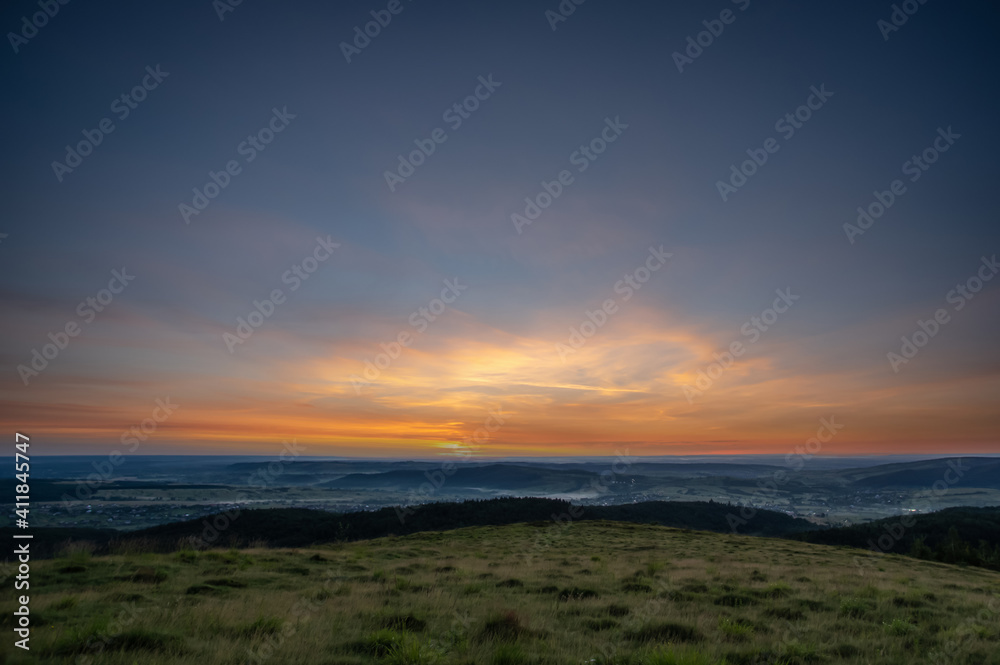 Sunrise in winter, colorful Scene with picturesque sky Sunrise in winter, colorful Scene with picturesque sky
