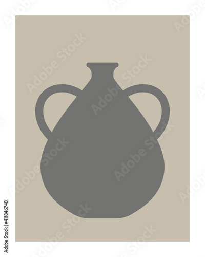 Vase silhouette, still life