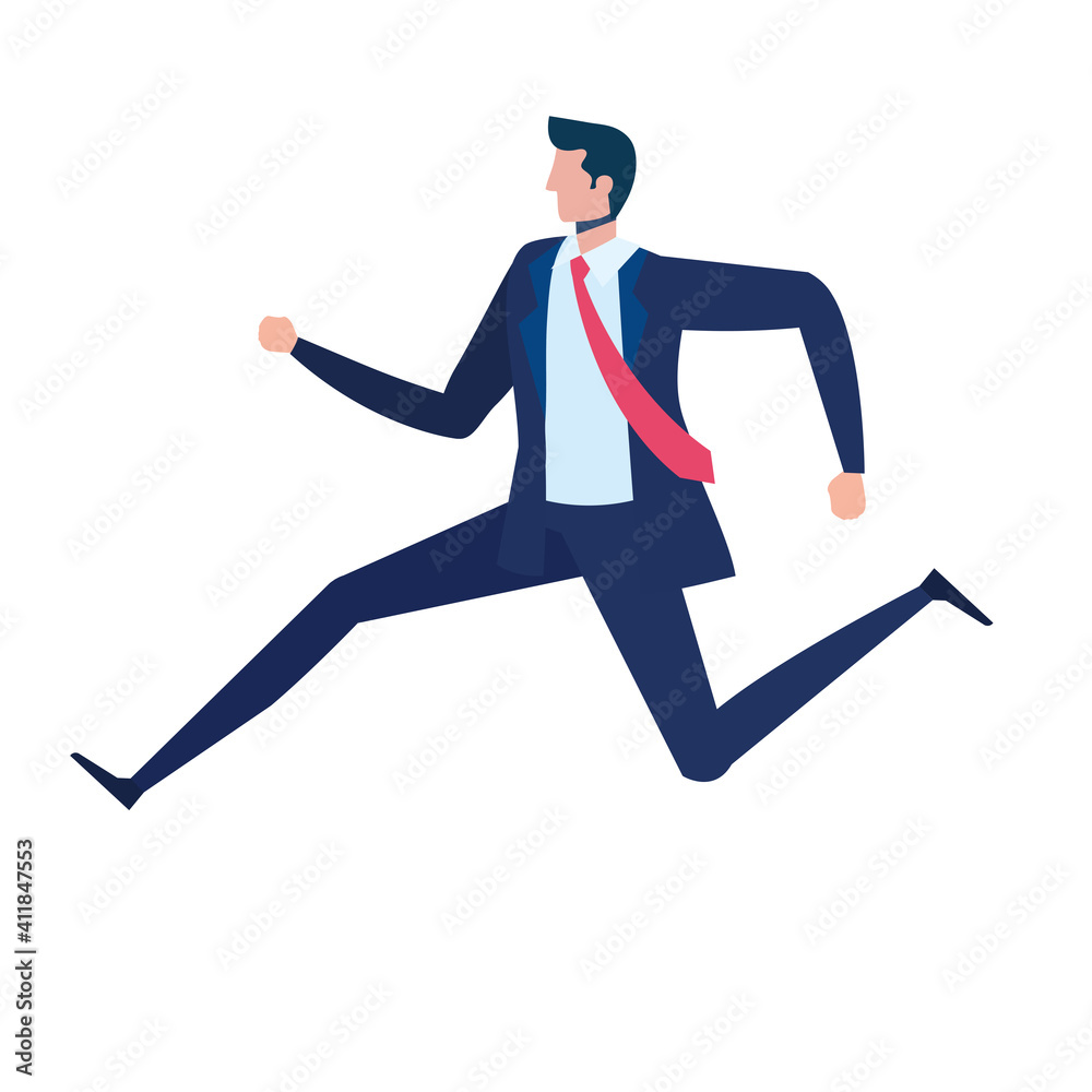 elegant businessman worker running character vector illustration design elegant businessman worker running character vector illustration design