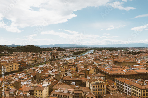 Aerial panoramic view of city of Florence