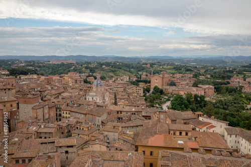 Wallpaper Mural Panoramic view of Siena city with historic buildings and streets Torontodigital.ca