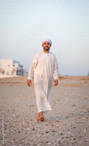 emirati man on the beach