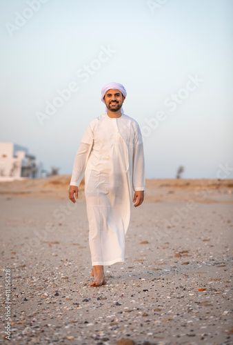emirati man on the beach