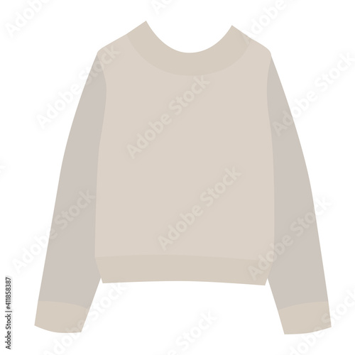 vector, isolated, womens sweater in flat style