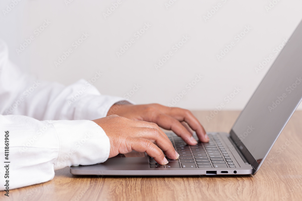 Hand people working on small wooden table connetion internet for business and finance searching web, data analysis professional concept. Hand people working on small wooden table connetion internet for business and finance searching web, data analysis professional concept.