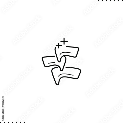 Chat, discussion, review, comments vector icon in outline