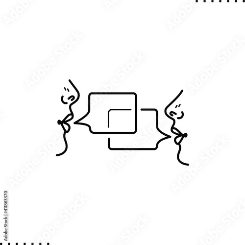 talk vector icon in outline