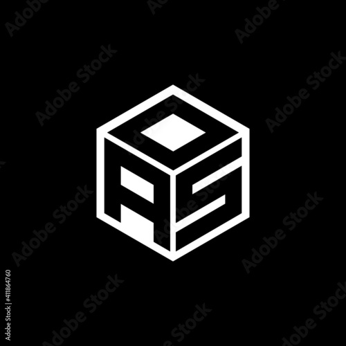 ASD letter logo design with black background in illustrator, cube logo, vector logo, modern alphabet font overlap style. calligraphy designs for logo, Poster, Invitation, etc.
