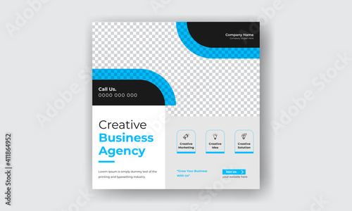 Digital Marketing Agency. Social media post banner template for your business. Digital corporate business marketing banner 