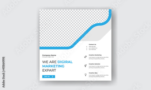 Digital Marketing Agency. Social media post banner template for your business. Digital corporate business marketing banner 