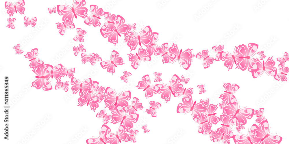 Romantic pink butterflies abstract vector illustration. Summer beautiful moths. Decorative butterflies abstract fantasy background. Sensitive wings insects patten. Nature beings. Romantic pink butterflies abstract vector illustration. Summer beautiful moths. Decorative butterflies abstract fantasy background. Sensitive wings insects patten. Nature beings.