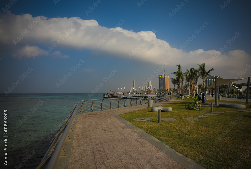new Corniche area, Jeddah, Saudi Arabia, March 2018