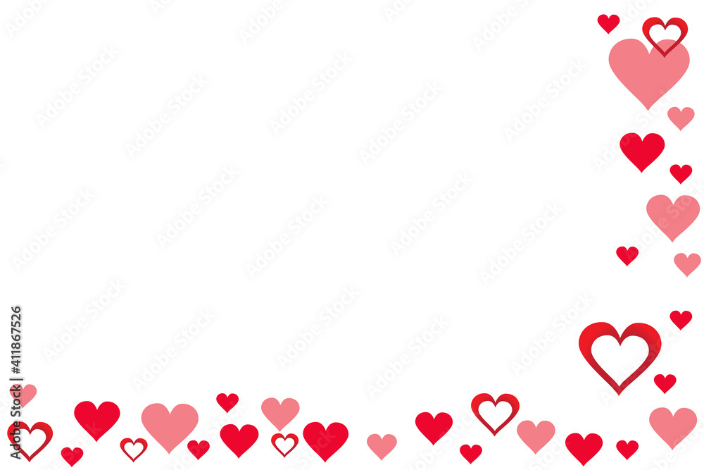 Colorful Background with Heart Confetti. Valentine's day. Vector illustration EPS 10.