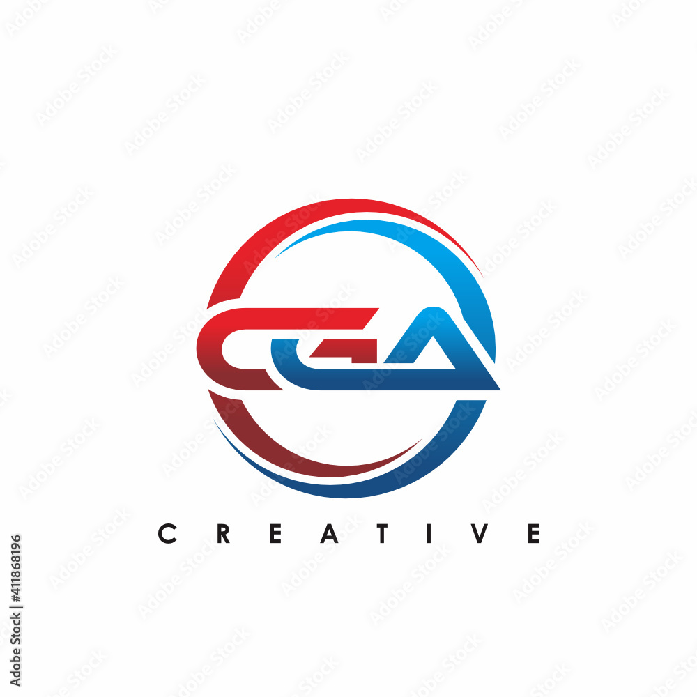 CGA Letter Initial Logo Design Template Vector Illustration CGA Letter Initial Logo Design Template Vector Illustration